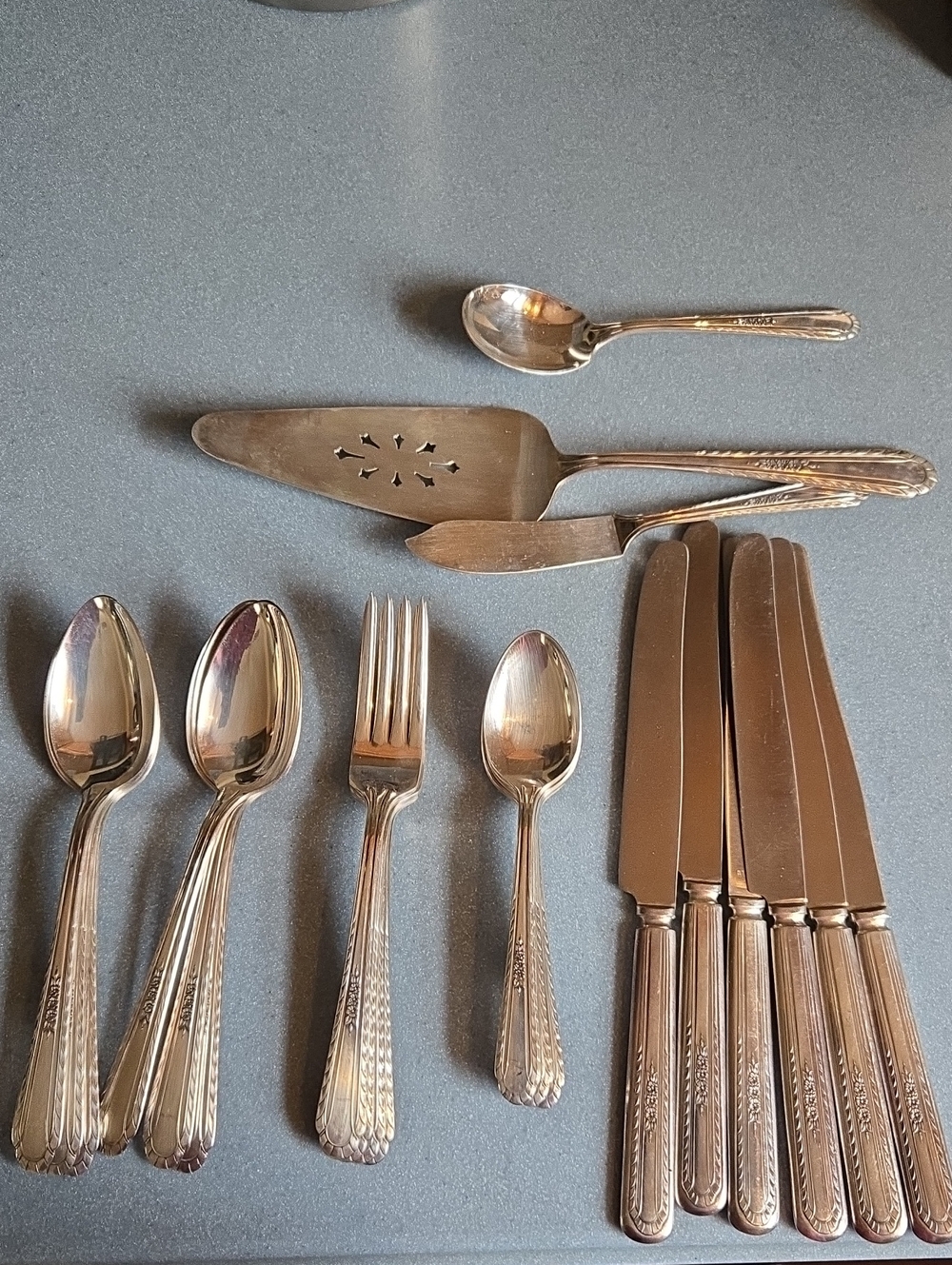 Holmes & Tuttle Vintage Floral Design Flatware Set - 1940s